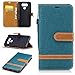 Produktbild LG G6 flip case hülle,Fanryn Schutzhülle / Cover / Handyhülle / Etui für LG G6 Farbe Spleiß Serie Cowboy Muster Schutzhülse Muster Design Folio Leder Tasche Case Hülle im Bookstyle mit Standfunktion Kredit Kartenfächer,Magnetverschluss Muster Handyhülle – Grün