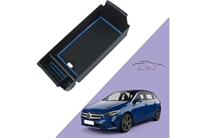 LUWU Compatible avec Mercedes benz Classe A B W177 V177/W247 2019+/GLA H247 SUV 2020/CLA(C118)2020-2022 Voiture Boîte de rangement,Accoudoir Plateau Console Centrale pour Accessoires (Bleu)