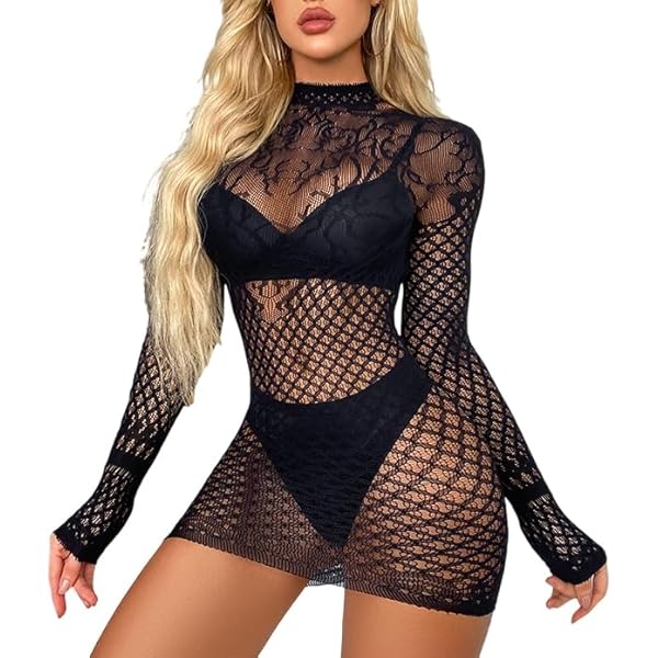 Body Donna In Pizzo Sexy Con Scollo A V - Lingerie Trasparente Per Serate Speciali - Foto 3