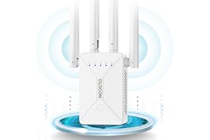 ‎QLOCOM QLOCOM 2024 Neuestes WLAN Verstärker 1200Mbit/s, WiFi Booster Dual Band 5GHz / 2.4GHz Network Repeater mit WPS, WLAN Repeater Kompatibel zu Allen WLAN Geräten