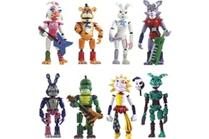 Zhongkaihua FNAF Figuras Set Five Nights at Figuras FNAF Seguridad Breach Figuras PVC Desmontable versión Luminosa