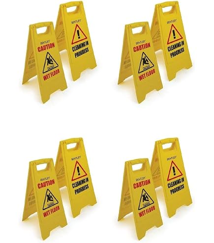 Mini Segnale Di Avvertimento "Pavimento Bagnato" Scala 1:6 - 5 Pezzi In Plastica Gialla
