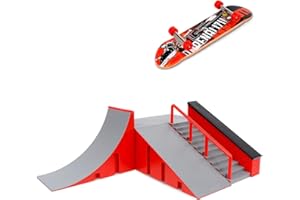 MOMSIV Juego de accesorios de minipatín y rampa de bricolaje, kit de rampa de patineta de patinaje, juego deportivo para niños y niños (C)