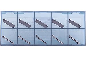 CDBP Inserti per Scanalatura MGMN200 in Carburo di Tungsteno 2mm, Rivestimento PVD per Acciai Inox Troncatura e Lavorazioni ad Alta Velocità, 10pezzi