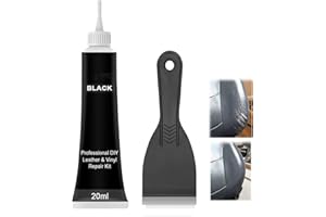 TOULIFLY Kit Riparazione Pelle Sintetica, Crema di Riparazione, Ripara la Pelle Rotta e Graffi, Adatto per Seggiolini Auto e Divani, Nero
