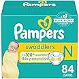 Pampers Swaddlers Newborn Diaper Size 0 84 Count : Buy Online at Best