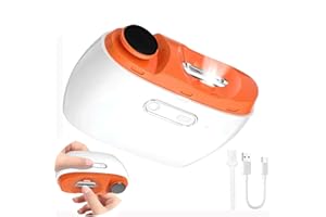 KQLHLHDYZ Coupe Ongle Electrique, Coupe-ongles Automatique et Polisseuse 2 en 1, Coupe-ongles Rechargeable Sans Fil avec Lumière LED et Stockage des Restes d'ongles Pour Bébés, Adultes, Personnes Âgées