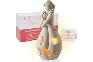 ACTLATI Gifts for Mom from Daughter - Candle Holder Statue W/Flickering Led Candle - Birthday, Mothers Day, Daughters from Mothers Gifts, Mother of The Bride, Bday, Christmas Sympathy Presents