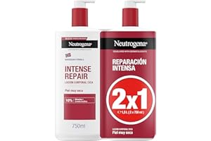 Neutrogena Fórmula Noruega Loción Corporal CICA Reparación intensa para piel seca (Pack de 2 x 750 ml), crema hidratante corporal reparadora con centella asiática