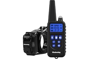 Wodondog Collier de Dressage pour Chien, Collier Electrique pour Chien Étanche Rechargeable, Télécommande 1000 m