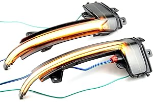 Hacreyatu Intermitentes dinámicos para espejo retrovisor para A-udi A4 A5 A3 8P B8.5 S5 RS3 RS4 RS5 (amarillo)