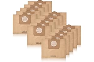 ALIANSHENG 15 unidades Bolsas filtro de papel para aspiradora Kärcher 6.959-130.0, WD3 Bolsas filtro de papel para aspiradora WD3 1629 MV3 Premium A2201/2604/2251/2554/2504/2204 (130-15 Piezas)
