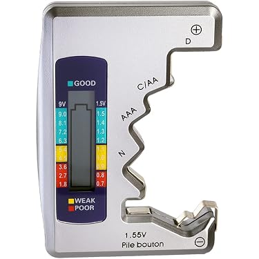 Testeur De Piles Universel Numérique - Pour AA, AAA, C, D, 9V - Modèle BT860
