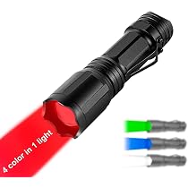 4 Color LED Flashlight 4-in-1 Multicolor Flashlight 300 Lumen - White ...
