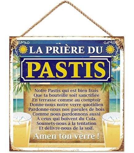 Plaque émaillée Ricard Bleue, Idée Cadeau Originale De Marseille