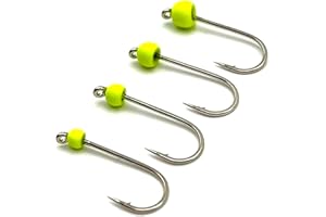 ‎PSARÁS KOLIBRI Tungsten Micro Jighaken Set - je 4 STK. | Forellen Wolframperlen Ultralight Haken zum Angeln mit Gummiköder | Tungsten Jigs Trout Fishing Hooks