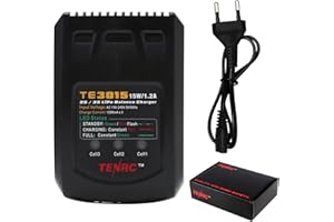 Tosiicop Lipo Akku Ladegerät - 7.4V 11.1V Lipo Battery Balancer Charger für 2S 3S Akku Ladegerät mit 15W 1.2A Schnell Ladekabel für RC Auto Boat Airplane Monstertruck Quadcopter Airsoft SCX24 SCX10