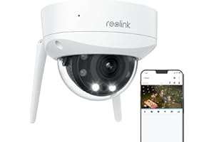 ‎REOLINK Reolink Kamera Zewnętrzna 8MP Do Bezpieczeństwa Domu, Kamera Bezpieczeństwa WiFi 2.4/5 GHz z Wykrywaniem Osób/Pojazdów, 5x Zoom Optyczny, Noktowizor 30 Metrów, Wandaloodporność IK10, Klatki, RLC-843WA
