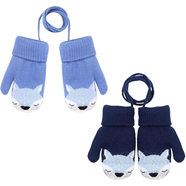 1 Pcs Gants D'Hiver Pour Enfants Moufles Bébé Avec Design Cartoon