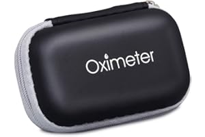 SHUAIGUO Étui de Rangement pour oxymètre du Bout des Doigts oxymètre de pouls étui de Voyage Antichoc étanche EVA boîte de Rangement Moniteur de Saturation Sanguine Pochette Sac de Protection