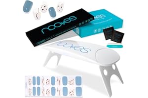NOOVES Láminas de Uñas de Gel Precurado Nail Art + Lámpara de secado de uñas UV/LED PORTÁTIL 8w|Tiras De Uñas De Gel semicurado|Pegatinas Uñas Semipermanente en Gel|Gel Nail stickers|Uñas de gel Pegatinas