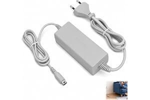 Laddare kompatibel med Nintendo Wii U GamePad, ersättningsväggadapter, 4,75 V, 1,6 A, kompakt strömkabel för Wii U-styrenhet