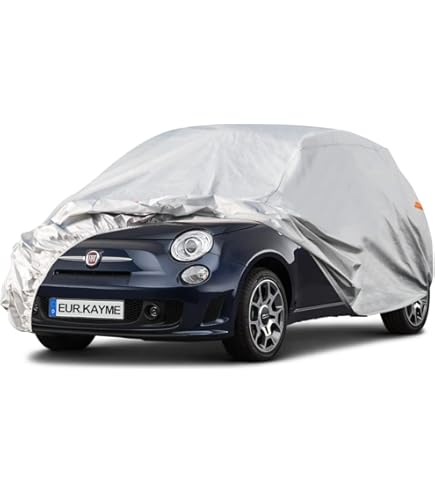 Copriauto Impermeabile Felpato Per Fiat 500 Epoca - Su Misura, PVC Esterno, TNT Interno