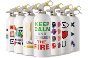 EXTINGUA Estintore Casa Omologato ABF 1 kg Estintore Schiuma Presa Antipanico Regalo Uomo Donna per Uso Domestico, Cucina, Auto, Barca, Mini Estintore per Interni, 1 pz