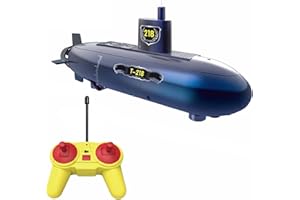 SHUAIGUO Mini RC Sous-Marin 2.4GHz Télécommande Bateau de Course 6CH - Jouet Bricolage pour Enfants et Garçons, Bleu
