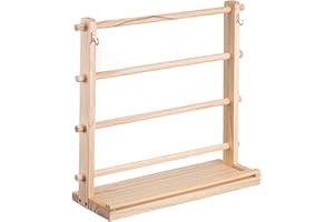 BBBABESLK Organizador De Soportes Para Cintas - Estante Organizador De Soportes Para Cintas | Estante De Cinta De Madera De 4 Niveles, Estante De Exhibición Para Manualidades De Costura, Organizador De Cinta