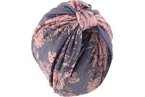 WWRICOTTA Foulard En Bambou Pour Femme - Chimio Turban Casquettes RéUtilisable Chapeau Bonnet Chimio Bonnet Sommeil Chapeau Casquette De Perte De Cheveux Pour Femmes Avec Des Cheveux BoucléS Dreadlocks