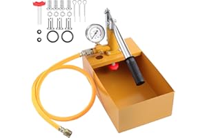 HSEAMALL Bomba de prueba de presión de agua, manual de 1/2 pulgada, 25 kg, 2,5 Mpa, amarillo, sobre el suelo, aluminio, WATER_PUMP