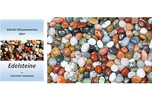 ESOTERIK-VERSAND Edelsteine, polierte Trommelsteine, bunte Mischung, Größe ca. 1-2 cm, 500 g-Beutel, incl. 36seitige Broschüre (15,90€/kg)