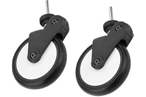 ATYHAO Set ruote anteriori per baby jogger, passeggini Premier Set ruote girevoli di ricambio Passeggini Ruote in gomma Accessori Ruota Yoya Vovo Carrozzina per bambini con attrezzi(Ruota anteriore)