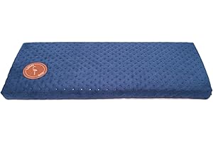 BORN2REST Prime Cat Window Lounger for Cats, Windowsill with a Non-Slip Backing, Cat Bed Windowsill, 50 cm x 20 cm, Made in European Union (Dark Blue Quilted, 50 x 20 x 3 cm)