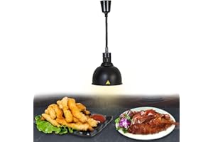 BOVDC Wärmelampe Küche, 25cm Lebensmittel Wärmelampe für Küche, Einstellbar Hängende Wärmelampen für Speisen Küche, Buffets und Hotels(C, 1 Stück)