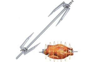 Keptfeet Forchetta girarrosto | Forchette di Carne Girarrosto | Forchetta per friggitrice ad Aria in Acciaio Inox Griglia per spiedo Pesce arrosto Forchette per Pollo per Picnic da Campeggio in casa