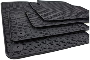 Kfzpremiumteile24 Gummimatten Kompatibel mit Tiguan I 5N Baujahr 2008-2016 Premium Fußmatten Allwetter Gummi Schwarz