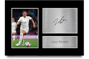 HWC Trading A4 Lucy Bronze Womens England Gifts Printed Signed Autograph Picture for Football Fans and Supporters - A4