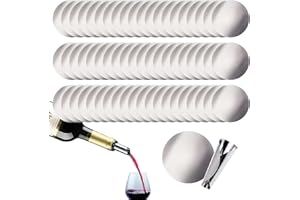 Lotbun 60 pcs salvagoccia vino, versatore bottiglia riutilizzabile in alluminio (75 mm x 0,15 mm), salvagoccia bottiglia di vino per ristoranti, bar, locali