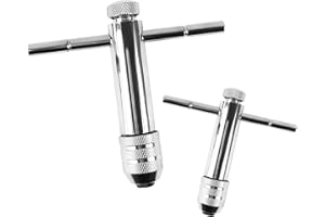 gxwcyi 2 Stück Werkzeughalter für Gewindebohrer, Einstellbar Werkzeughalter, Windeisen für M3-M8/M5-M12 Gewindebohrer, Werkstoff Legierter Stahl Gewindeschneider Halter