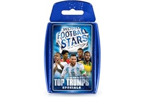 Top Trumps World Football Stars Specials Card Game, Play with Lionel Messi, Neymar, Cristiano Ronaldo and Harry Kane, Educational Gifts and Toys for Boys and Girls Ages 6 plus