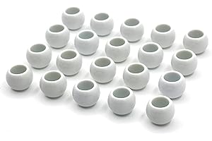 MAOERYAN Boules élastiques de 2,2 cm à bords coupés en plastique trempé pour tendeurs et tendeurs (blanc, 30)