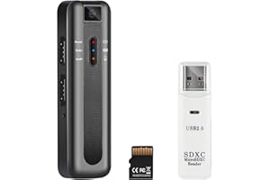 SPIKECAM Ultra-Light 28g Small Body Cam, Superior Body Cameras with Audio and Video, 64GB Body Worn Camera with OTG Mobile Playback, Rotational Lens, Night Vision