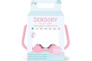 Glo Pals, Barattolo per Riempitivi Sensoriali, Gioco per Bambini da 18 Mesi di età, Aiuta Lo Sviluppo Sensoriale e Cognitivo, Corallo, 10x8cm