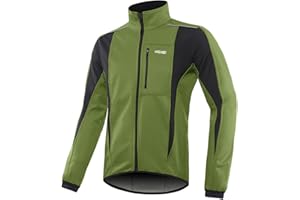 ARSUXEO Kurtka rowerowa męska wodoodporna wiatroszczelna softshell zimowa termiczna oddychająca odzież wierzchnia na rower 15K