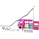 Barbie'nin YENİ R&uuml;ya Karavanı 76 cm y&uuml;kseklik, havuz, kaydırak ve 60'tan fazla aksesuar HCD46