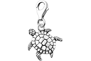 Quiges Charm Pendentif en Argent 925 Créatures de la Mer avec Fermoir