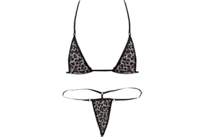 YOOJIA Micro Bikini Femme Sexy Ensembles Deux pièces en Coton Maillot String Micro String Femme Sexy Thong Tangas G-String Femme Maillot de Bain Sexy