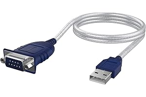 SABRENT Serial Cable to USB, 9 Pin USB Serial Adapter, DB 9 RS232 Female Converter, For Printers, Servers, Windows Mac [-NOT a display cable-] 0.85m (CB-DB9P)
